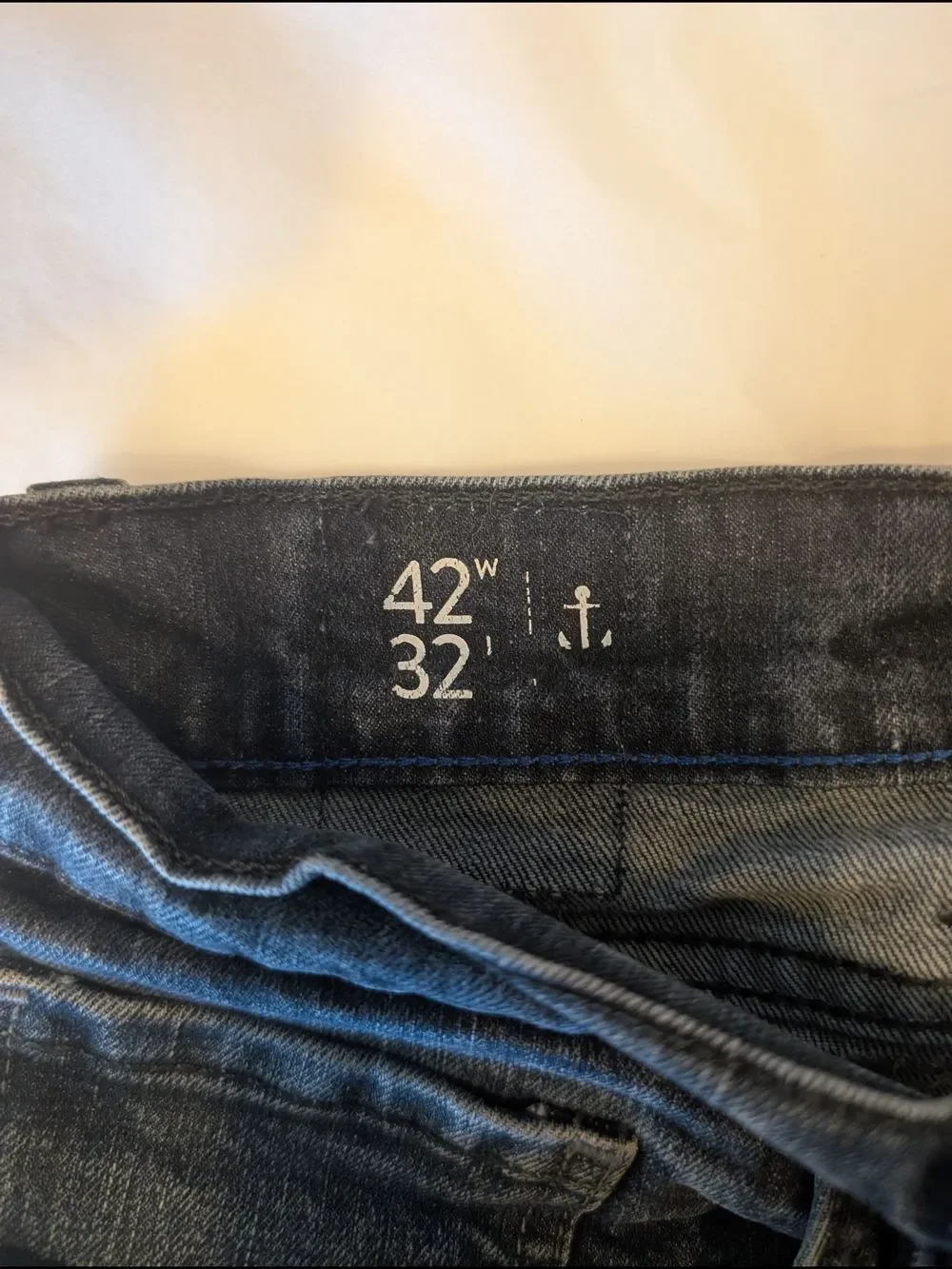 Nautica Men's Slim‎ Straight stretch Jeans in Dark Blue Wash 42 x 32